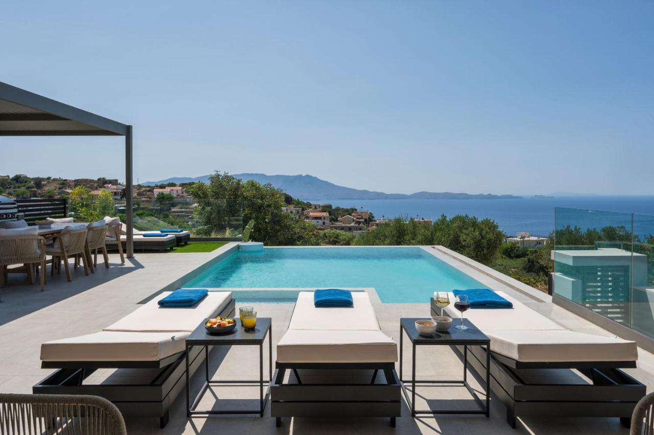 Villa Ekphrasis With Sea View And Jacuzzi Ravdhoúkha المظهر الخارجي الصورة