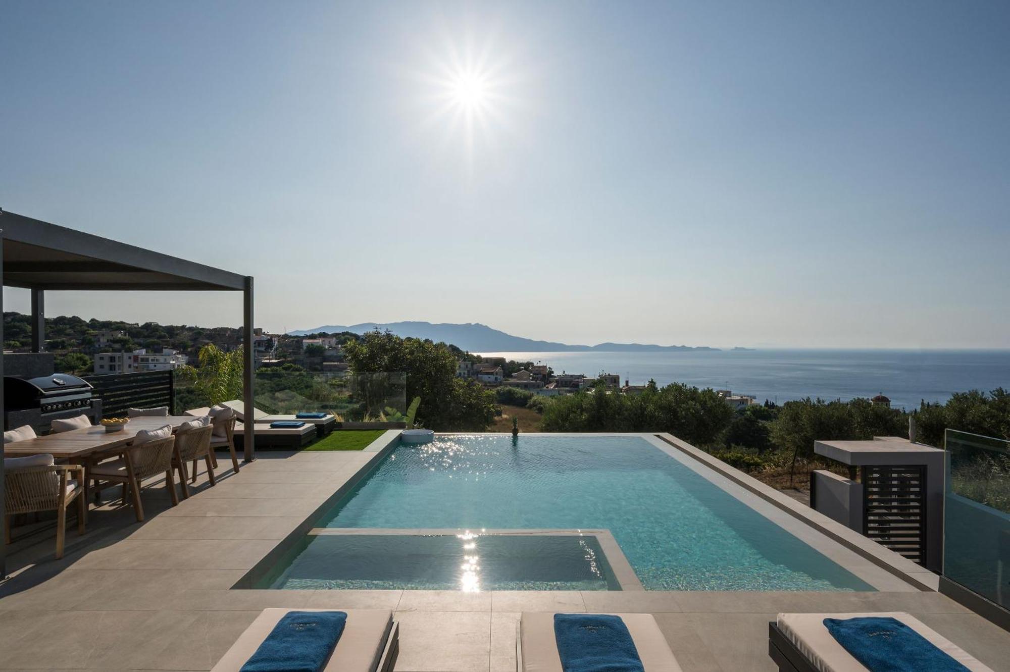 Villa Ekphrasis With Sea View And Jacuzzi Ravdhoúkha المظهر الخارجي الصورة