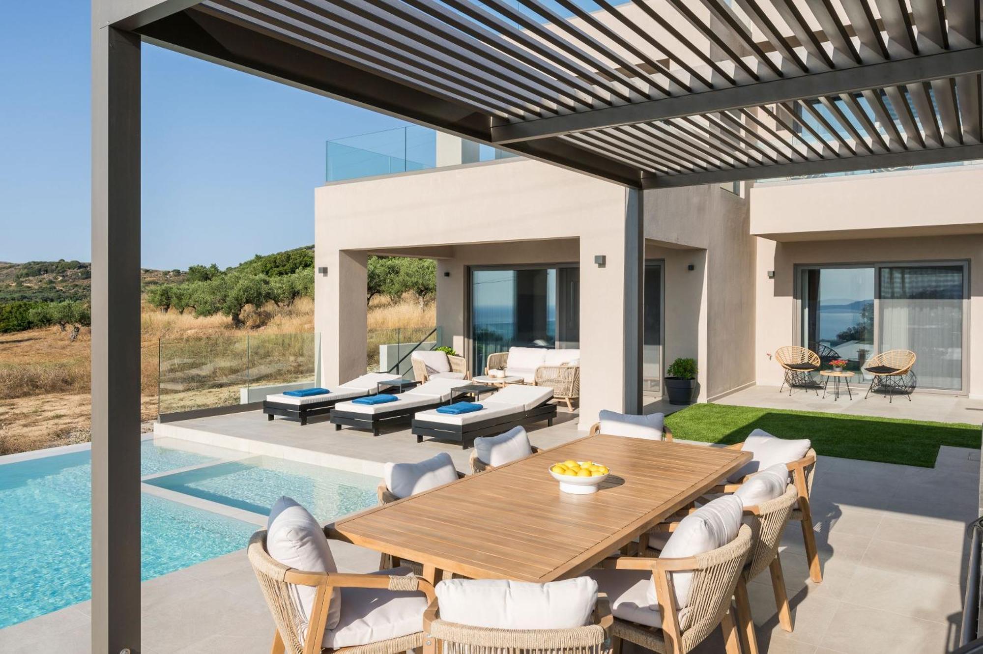 Villa Ekphrasis With Sea View And Jacuzzi Ravdhoúkha المظهر الخارجي الصورة
