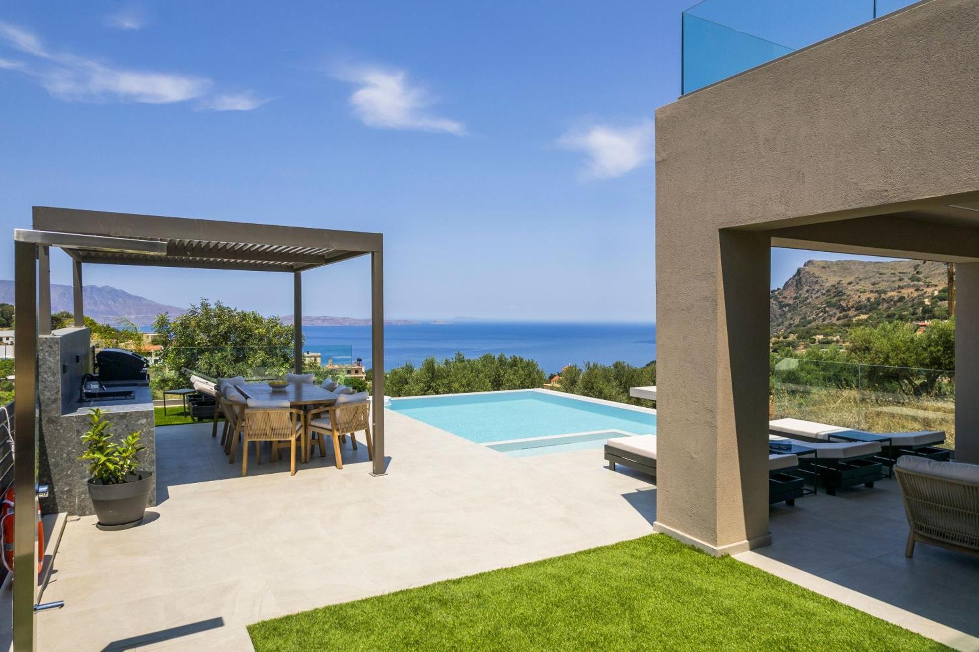 Villa Ekphrasis With Sea View And Jacuzzi Ravdhoúkha المظهر الخارجي الصورة