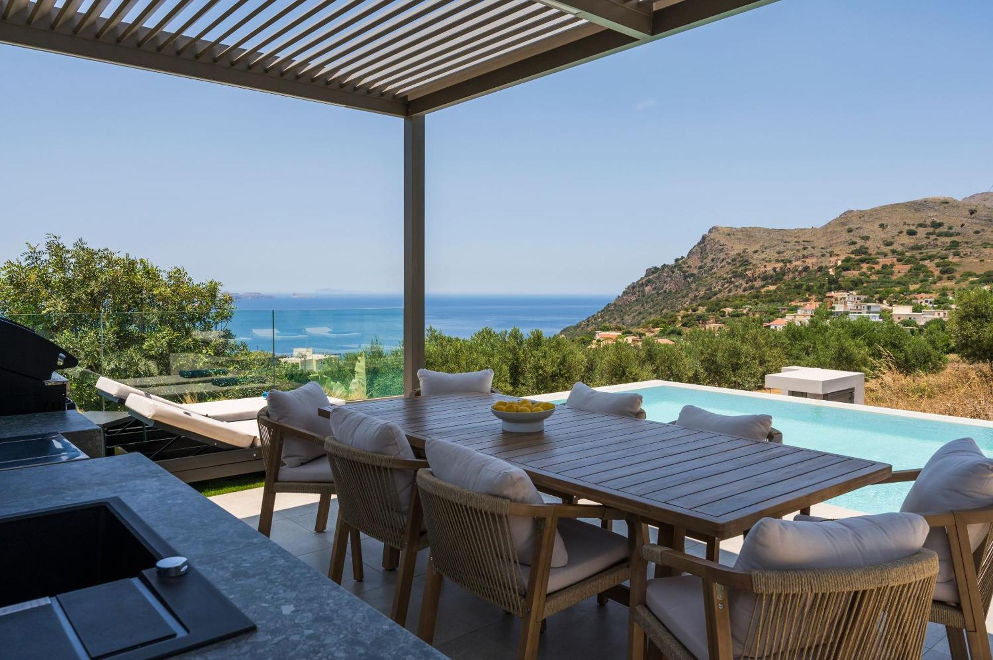Villa Ekphrasis With Sea View And Jacuzzi Ravdhoúkha المظهر الخارجي الصورة